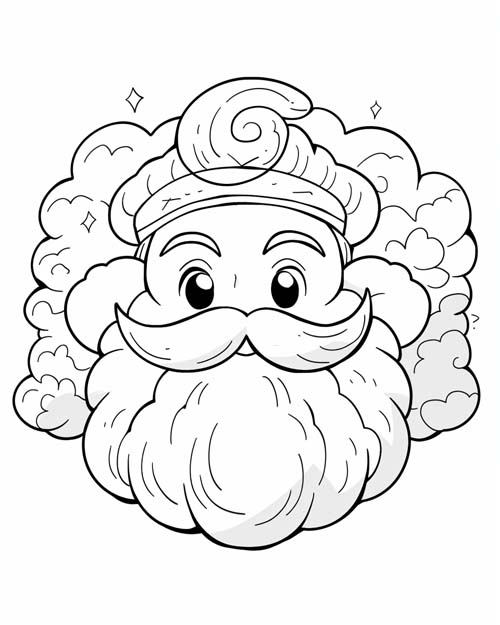 cartoon coloring page of Zeus