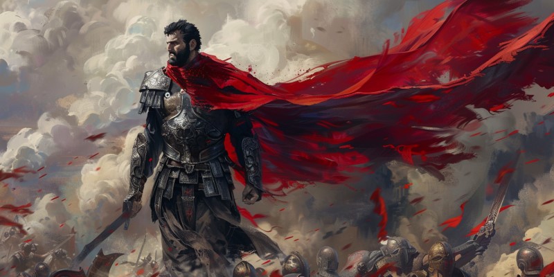 King Leonidas on the battlefield
