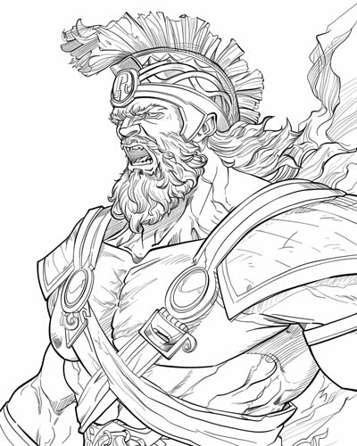 Leonidas, King of Sparta, coloring page