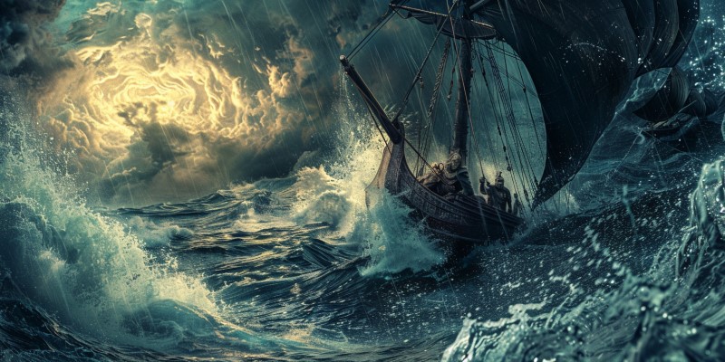 Odysseus on the ocean