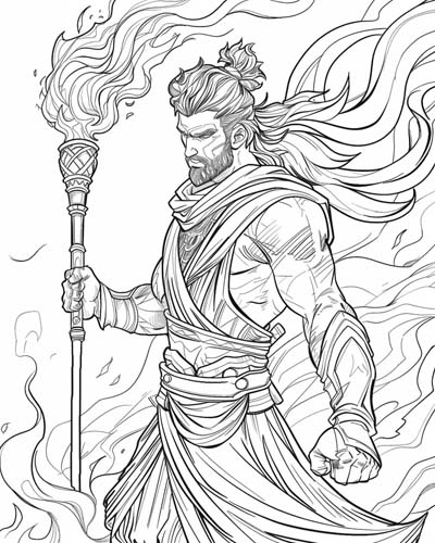 Theseus, King of Athens, coloring page