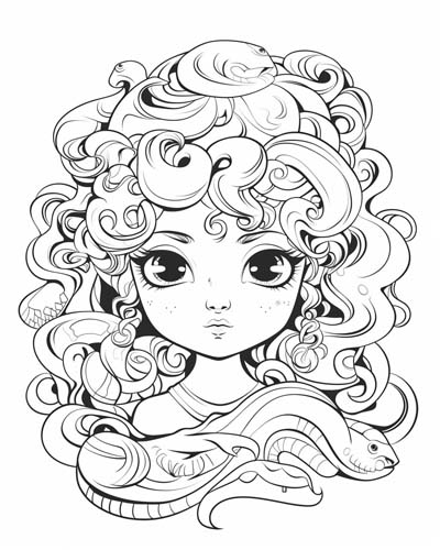 medusa coloring page