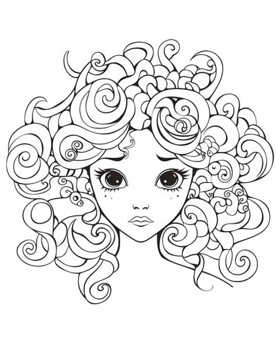 medusa coloring page