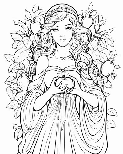 Hesperid of eternal life coloring page
