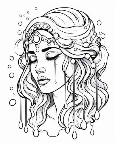 simple Hyad coloring page