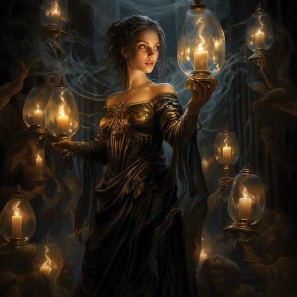 lampad or nymph of torchlight artwork