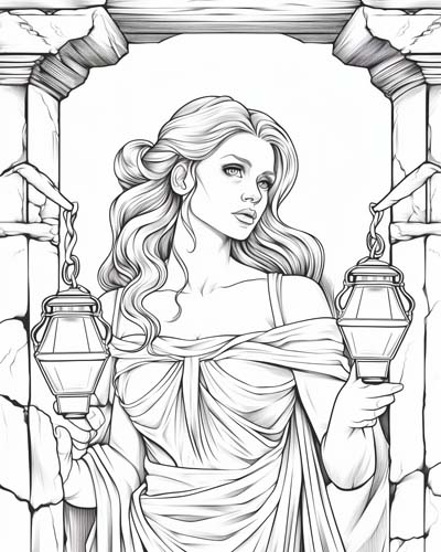 Lampad coloring page