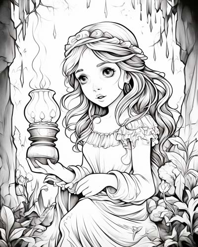 young Lampad coloring page