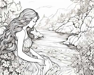 gentle Naiad coloring page
