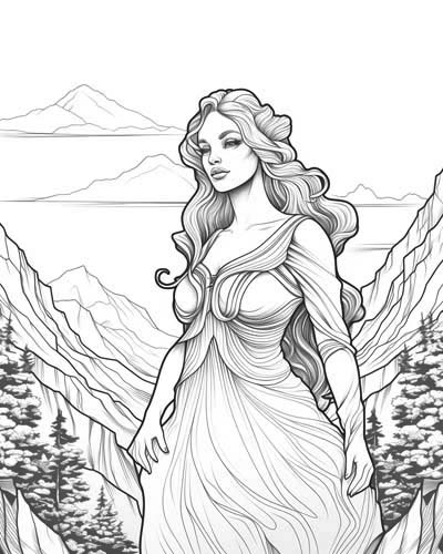Oread coloring page