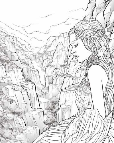 Oread coloring page