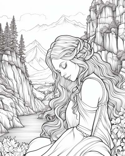oreads coloring pages