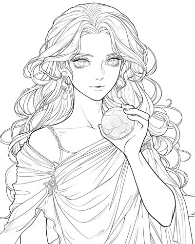 Celaeno, Greek Pleiades coloring page