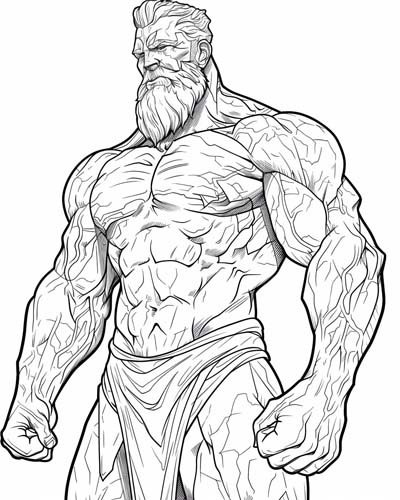 Greek titan, Atlas coloring page