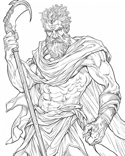 Cronus, Greek Titan coloring page