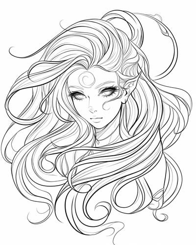 Phoebe, Greek Titans coloring page