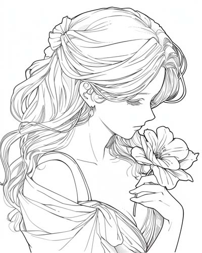 Tethys, Greek Titans coloring page
