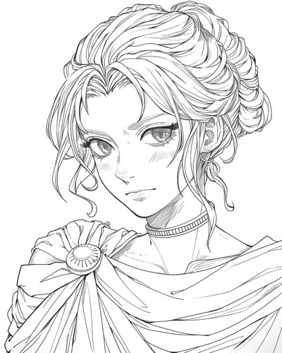 Themis, Greek Titans coloring page