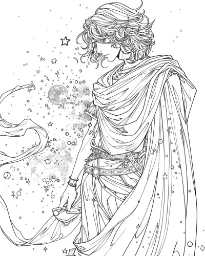 Uranus, Greek Titans coloring page