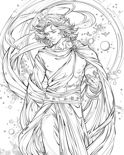Uranus, Greek Titans coloring page
