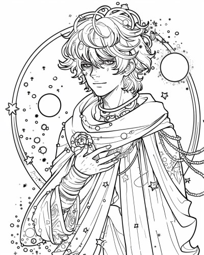 Uranus, Greek Titans coloring page