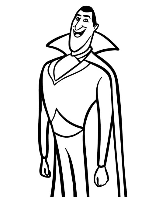 coloring page of Count Drac from Hotel Transylvania