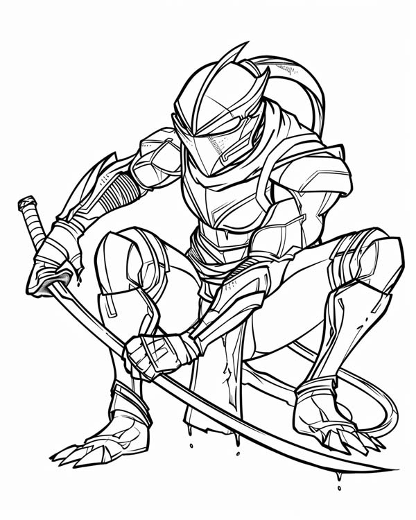 Zodiac Knight, Scorpio coloring page