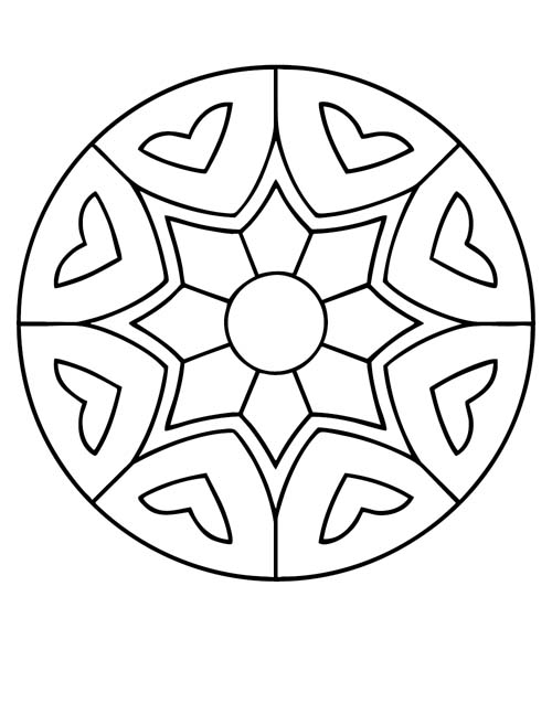 Simple mandala coloring page