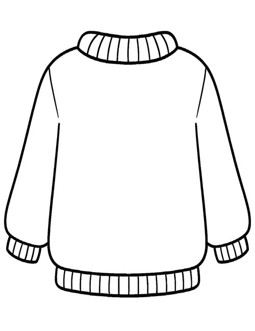 blank sweater coloring page