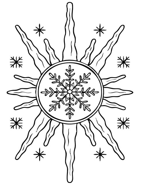 coloring page of a frost decoration