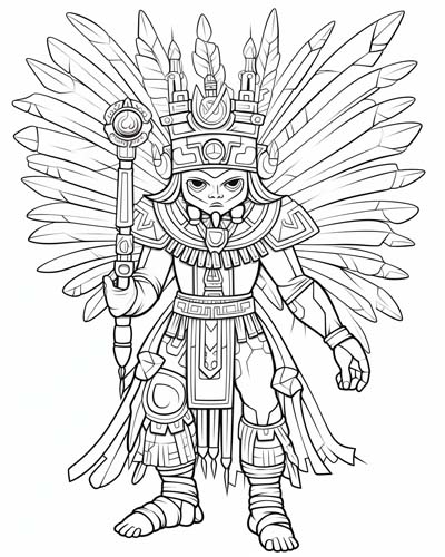 Huitzilopochtli coloring page