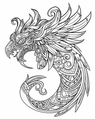 Quetzalcoatl coloring page