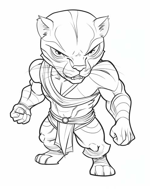 kawaii coloring page of Tezcatlipoca