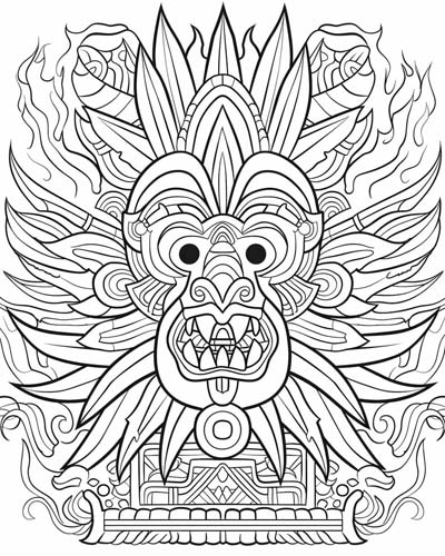 Xiuhtecuhtli coloring page