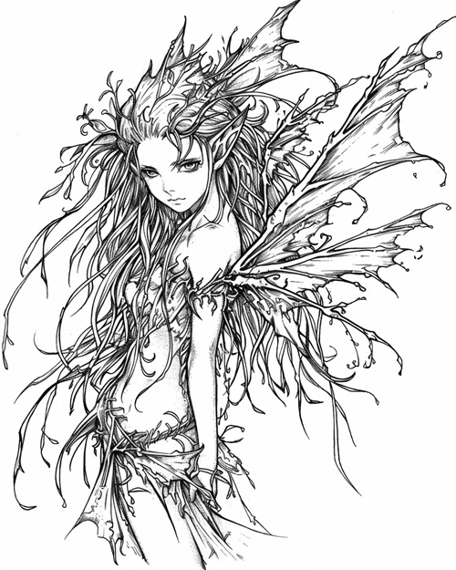 elverfolk coloring page