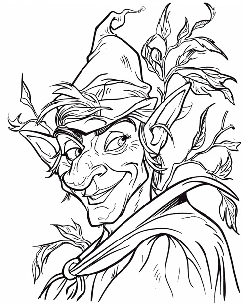 elverfolk coloring page
