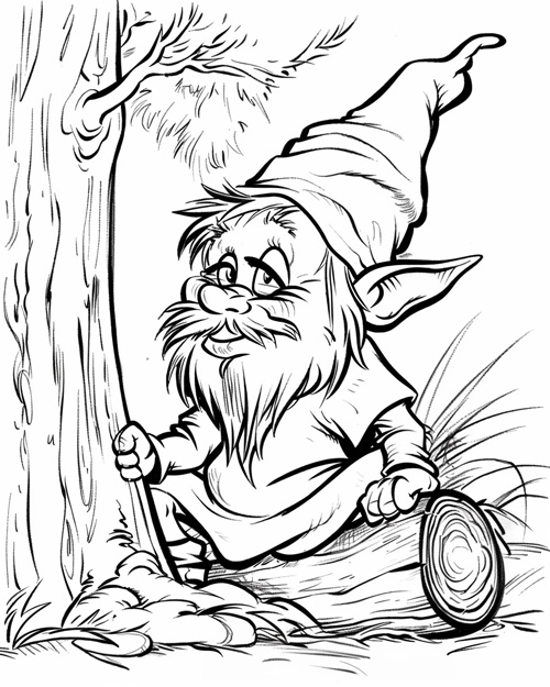 nisse coloring page