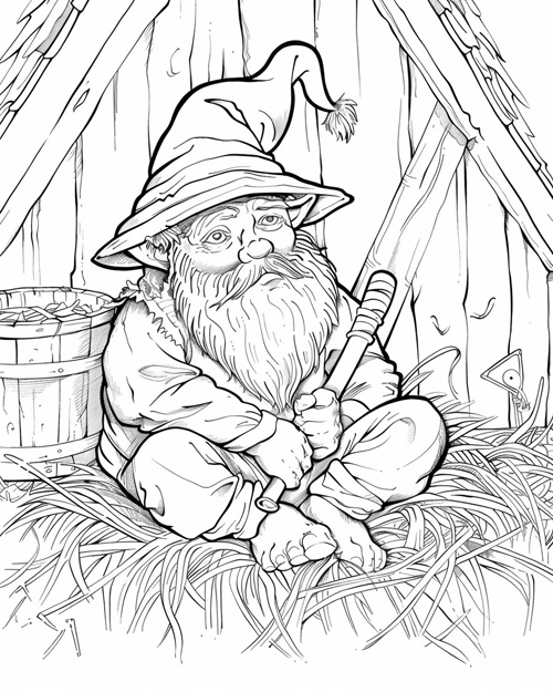 nisse coloring page