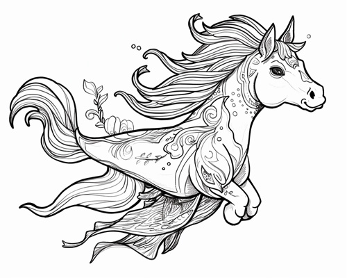 Danish folklore - Søhest (Mythical Danish Seahorses)
