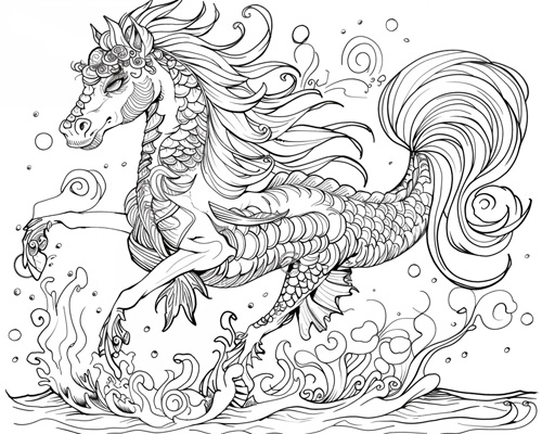 Danish folklore - Søhest (Mythical Danish Seahorses)