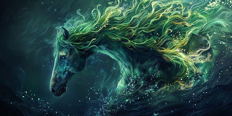 digital image of a Søhest in the Danish sea