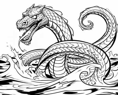 Søslange coloring page