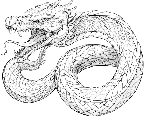 Søslange coloring page