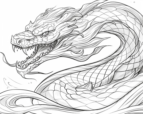 Søslange coloring page