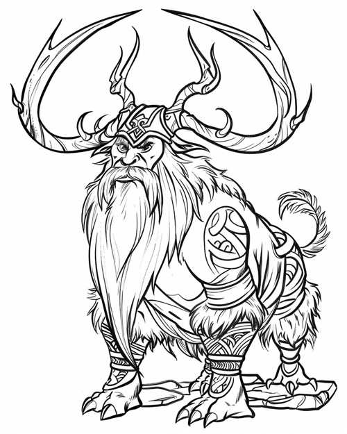 mountain troll coloring page