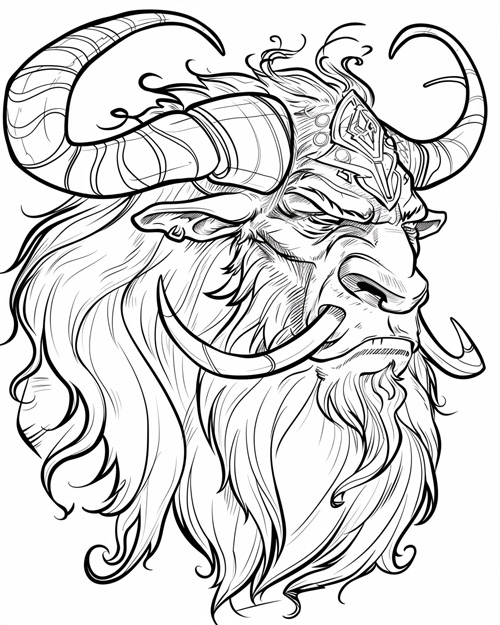 mountain troll coloring page