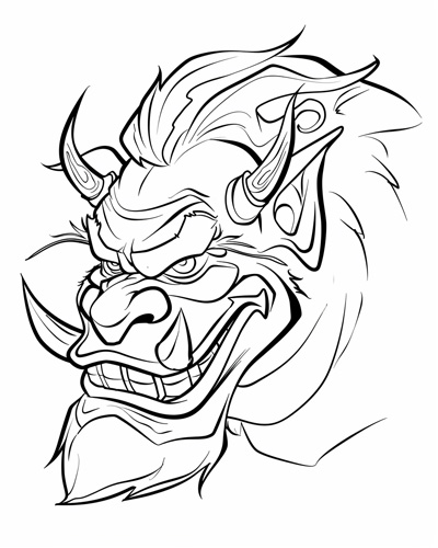 oni coloring page