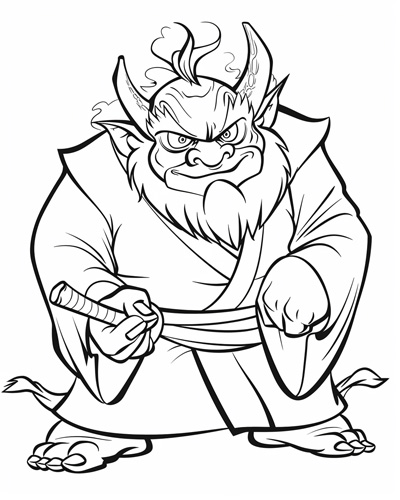 oni coloring page