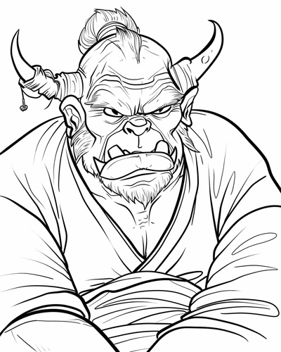 oni coloring page