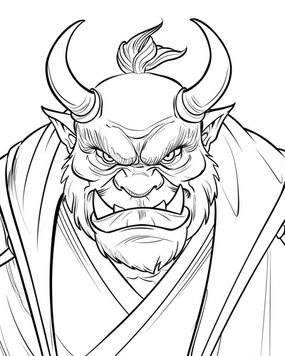oni coloring page